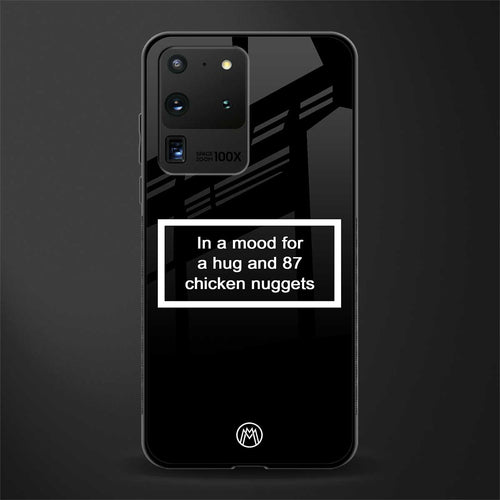 87 chicken nuggets black edition glass case for samsung galaxy s20 ultra image