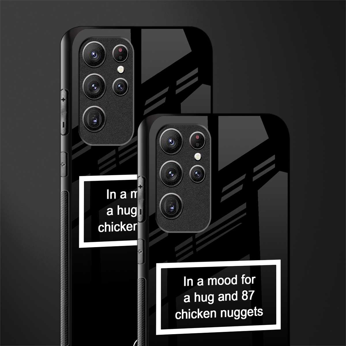 87 chicken nuggets black edition glass case for samsung galaxy s21 ultra image-2
