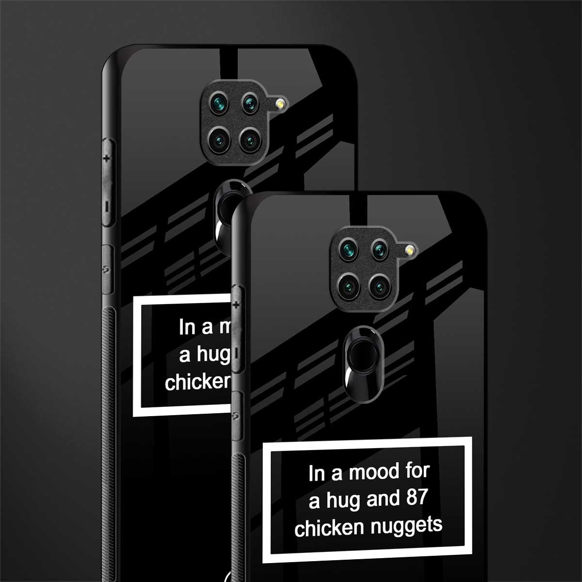 87 chicken nuggets black edition glass case for redmi note 9 image-2