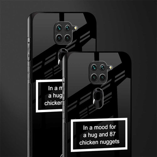 87 chicken nuggets black edition glass case for redmi note 9 image-2