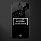 87 chicken nuggets black edition glass case for redmi note 9 image