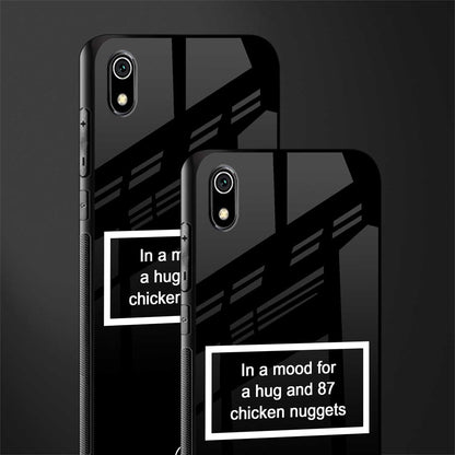 87 chicken nuggets black edition glass case for redmi 7a image-2
