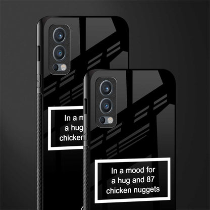 87 chicken nuggets black edition glass case for oneplus nord 2 5g image-2