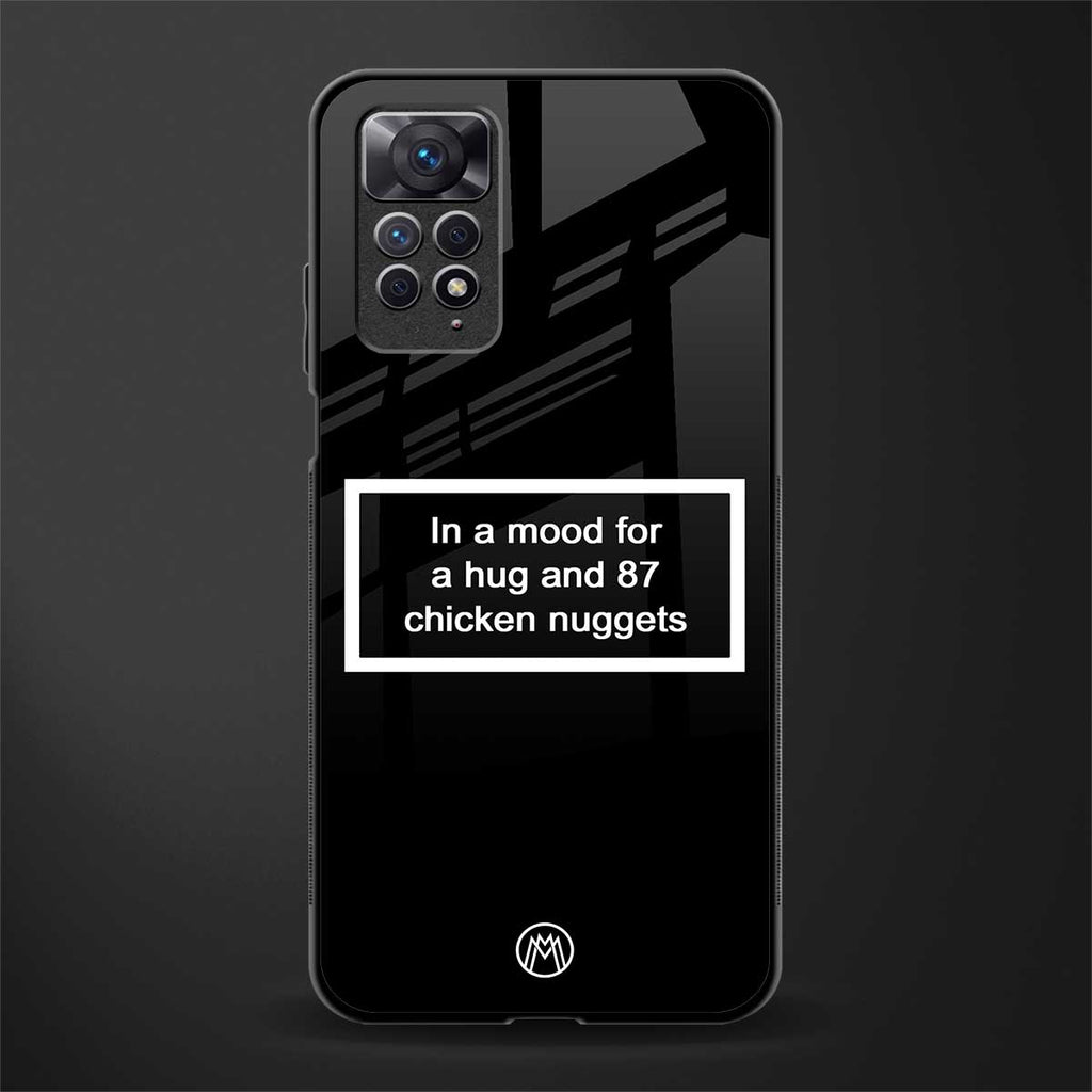 87 chicken nuggets black edition glass case for redmi note 11 image