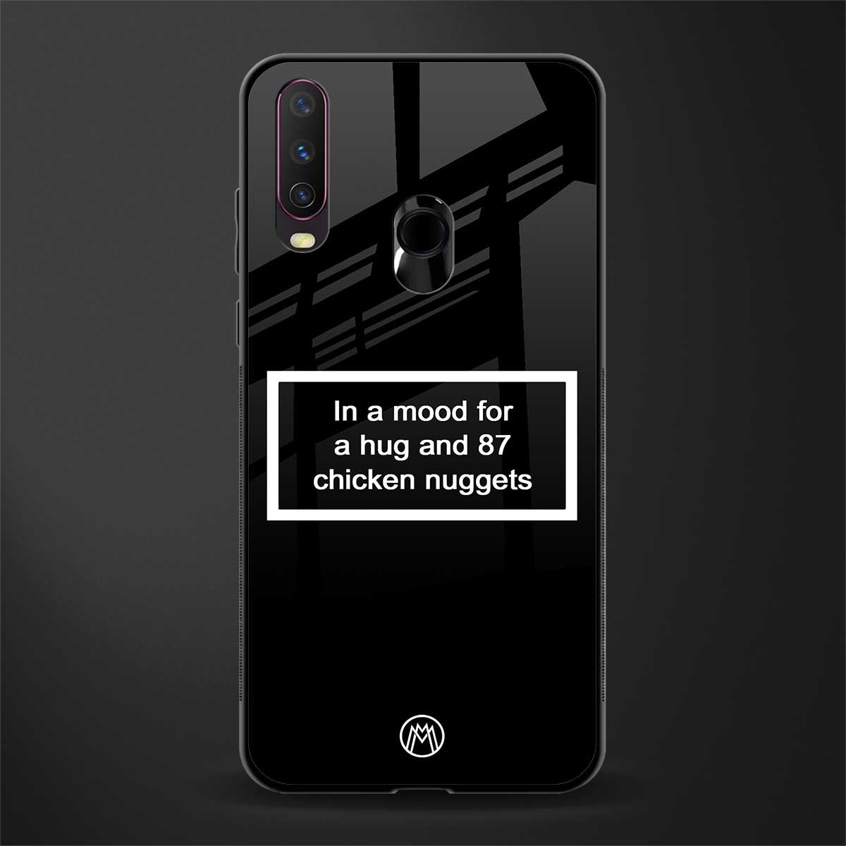 87 chicken nuggets black edition glass case for vivo y12 image