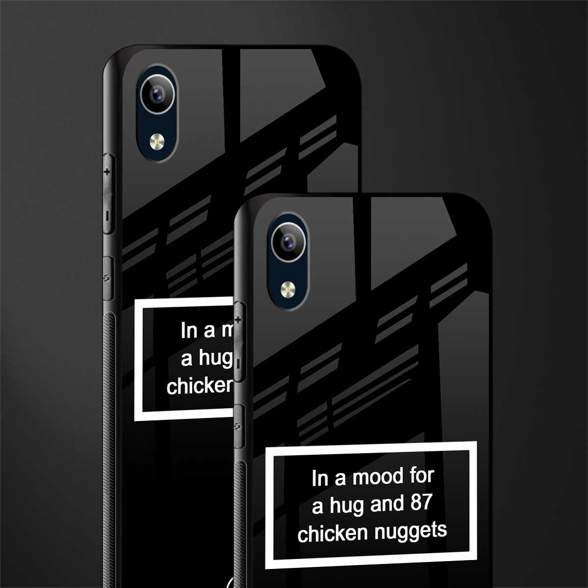 87 chicken nuggets black edition glass case for vivo y90 image-2