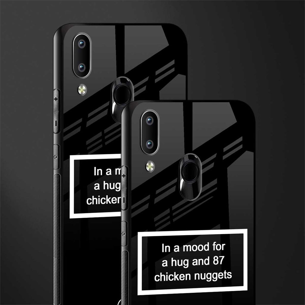 87 chicken nuggets black edition glass case for vivo y95 image-2