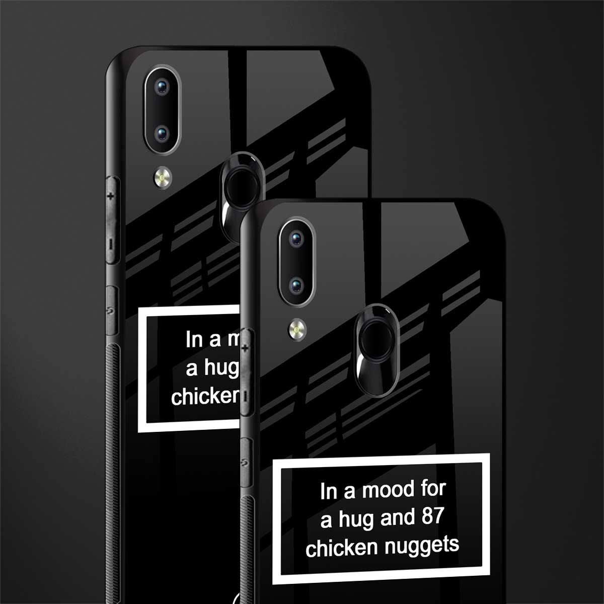 87 chicken nuggets black edition glass case for vivo y93 image-2