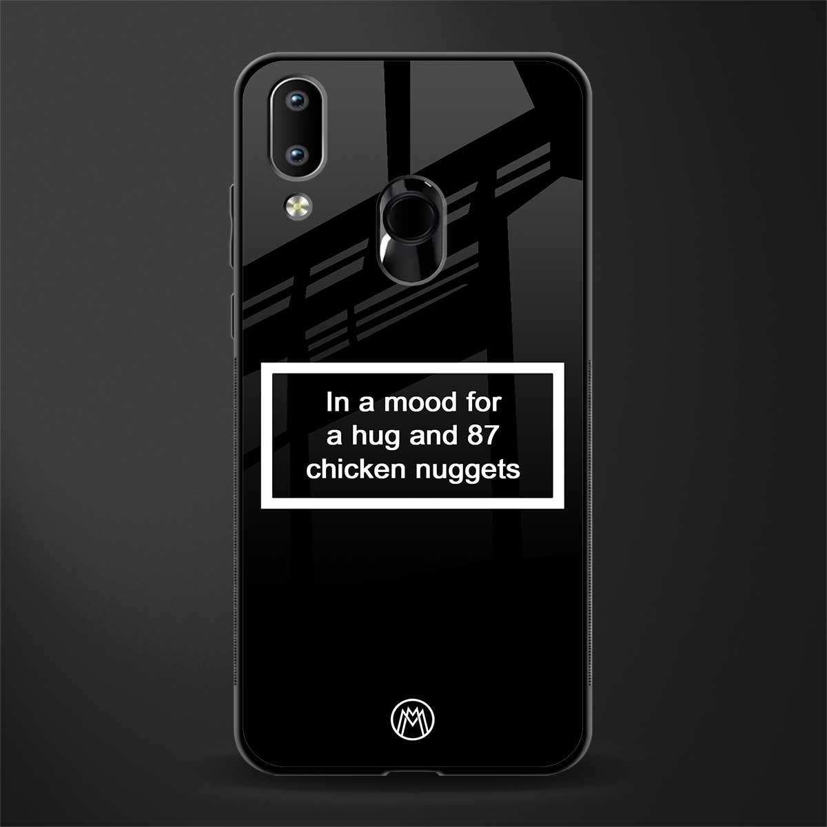 87 chicken nuggets black edition glass case for vivo y93 image