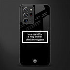 87 chicken nuggets black edition glass case for samsung galaxy note 20 ultra 5g image