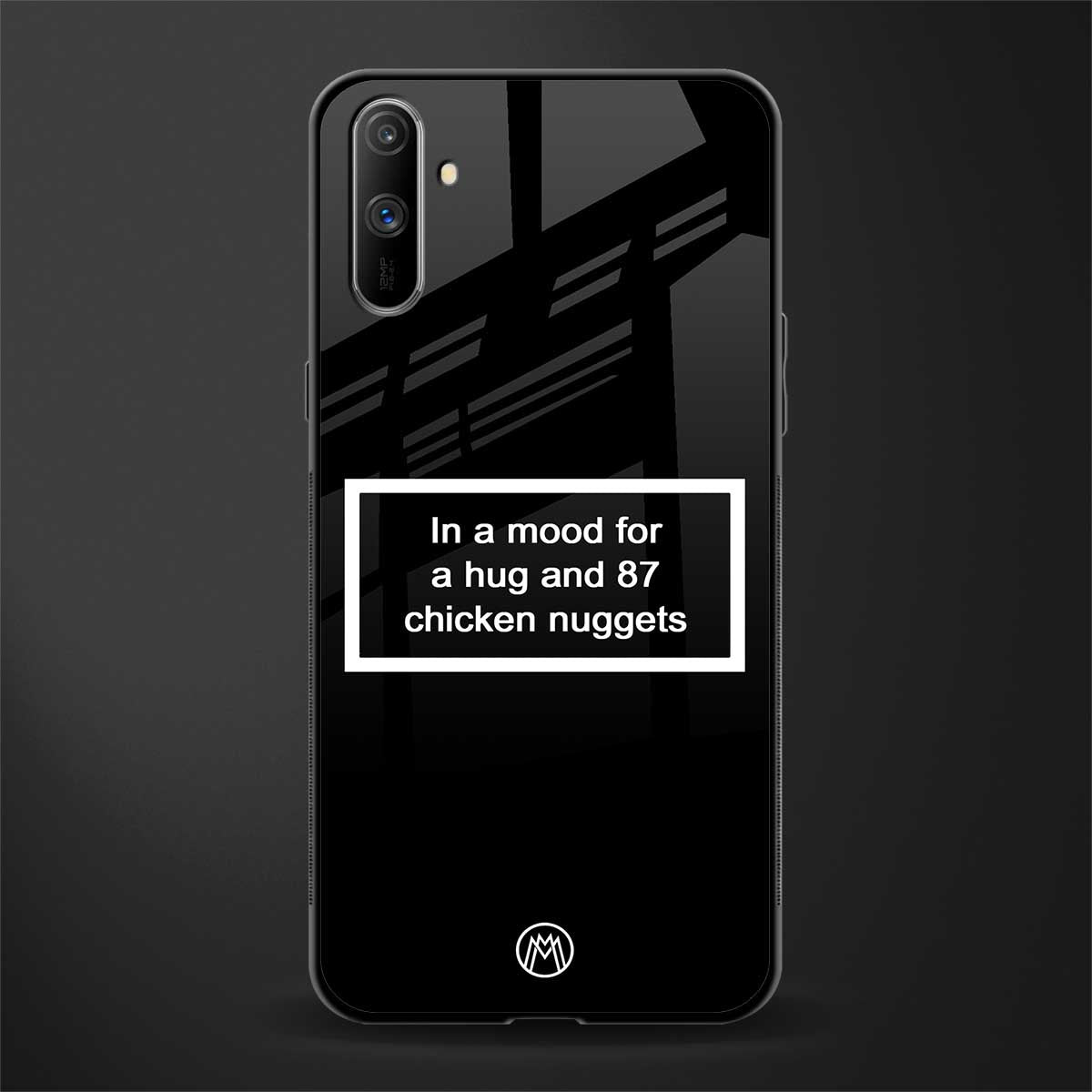 87 chicken nuggets black edition glass case for realme c3 image