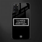 87 chicken nuggets black edition glass case for samsung galaxy s20 plus image
