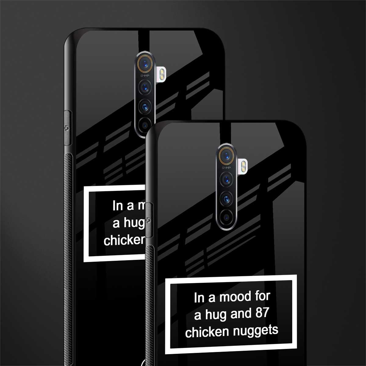 87 chicken nuggets black edition glass case for realme x2 pro image-2