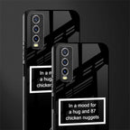 87 chicken nuggets black edition glass case for vivo y12g image-2