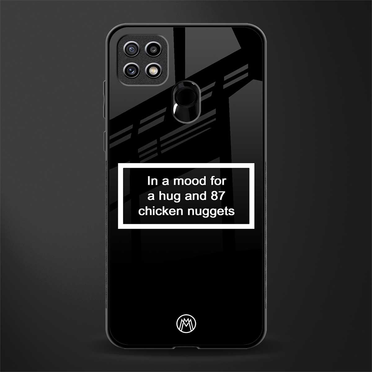 87 chicken nuggets black edition glass case for oppo a15 image
