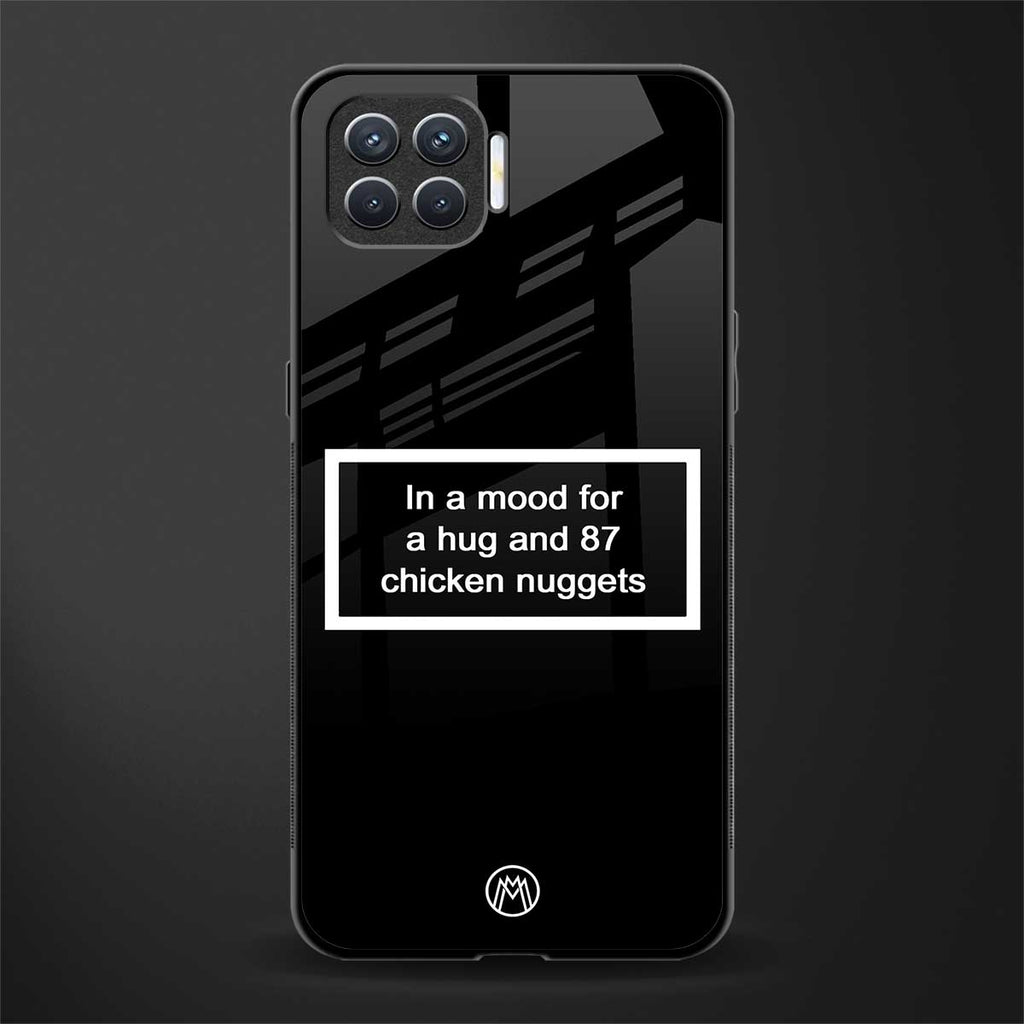 87 chicken nuggets black edition glass case for oppo f17 pro image