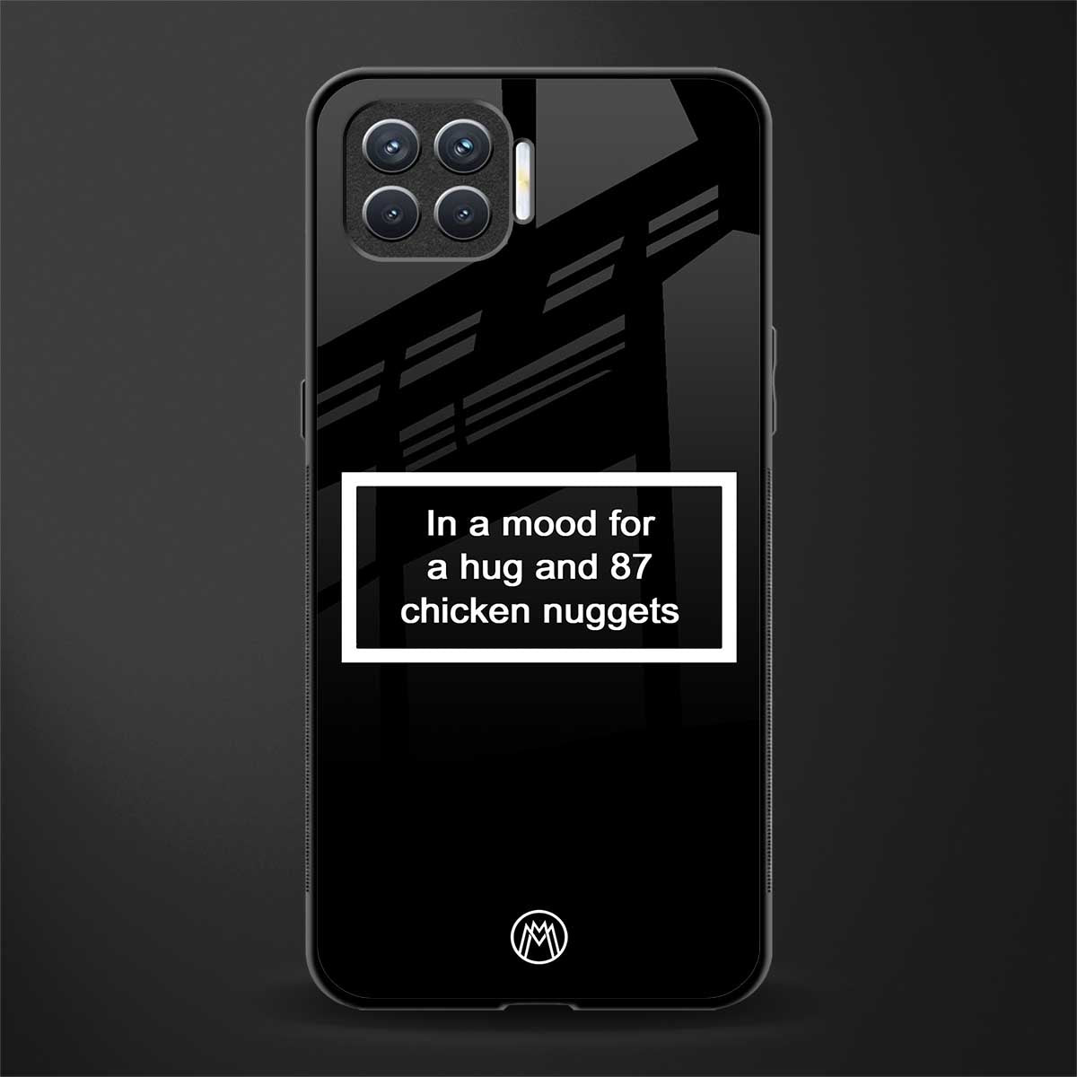87 chicken nuggets black edition glass case for oppo f17 pro image