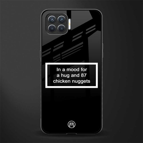 87 chicken nuggets black edition glass case for oppo f17 pro image