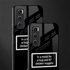 87 chicken nuggets black edition glass case for vivo v20 se image-2