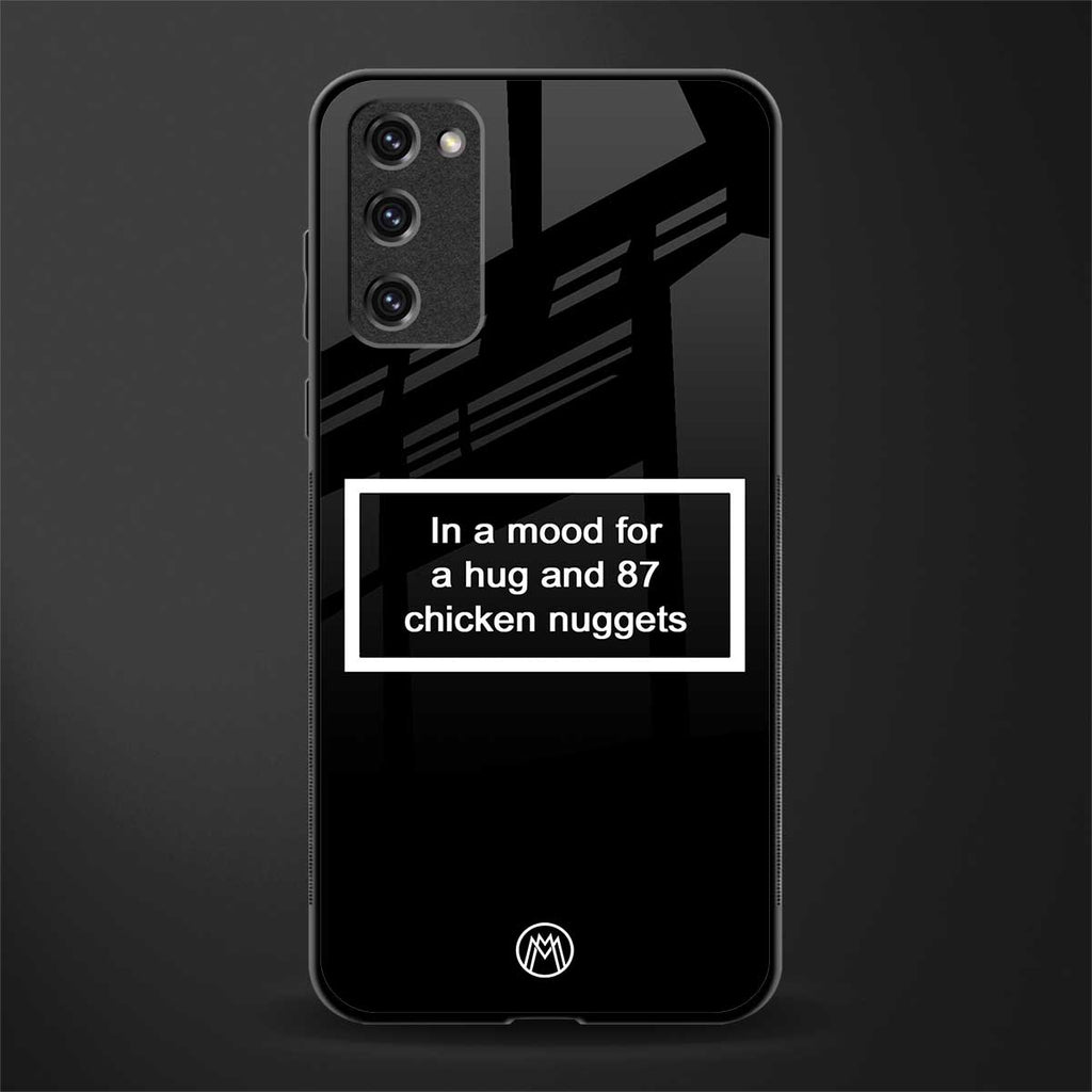 87 chicken nuggets black edition glass case for samsung galaxy s20 fe image