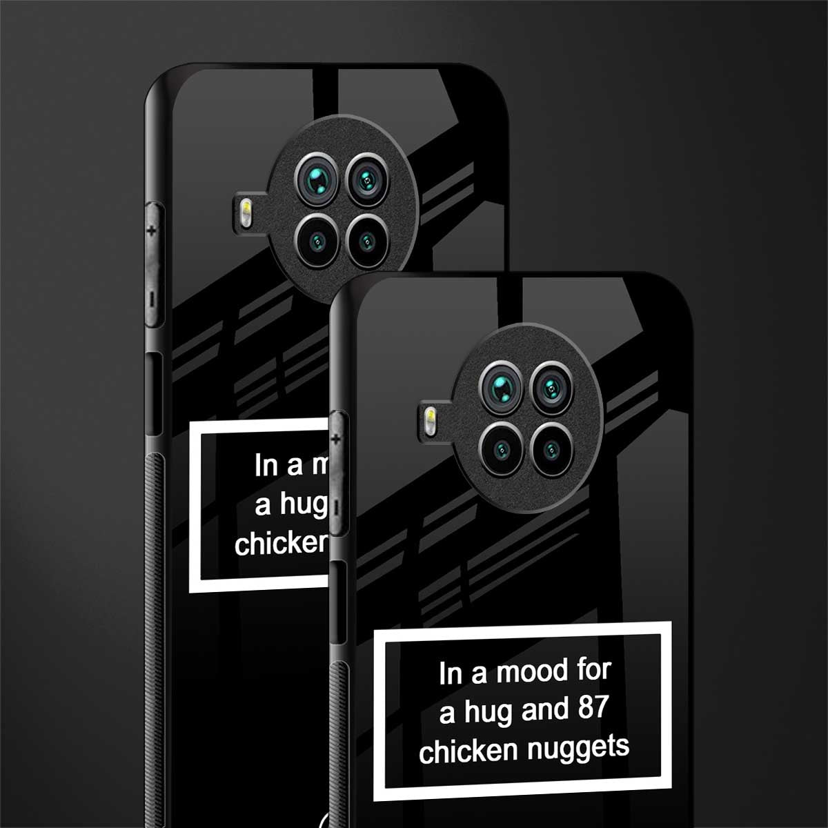 87 chicken nuggets black edition glass case for mi 10i image-2