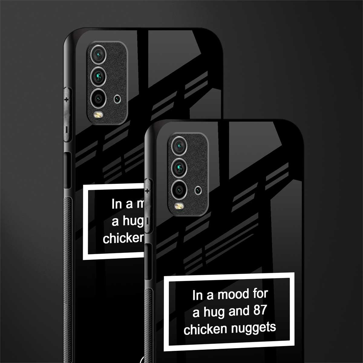 87 chicken nuggets black edition glass case for redmi 9 power image-2