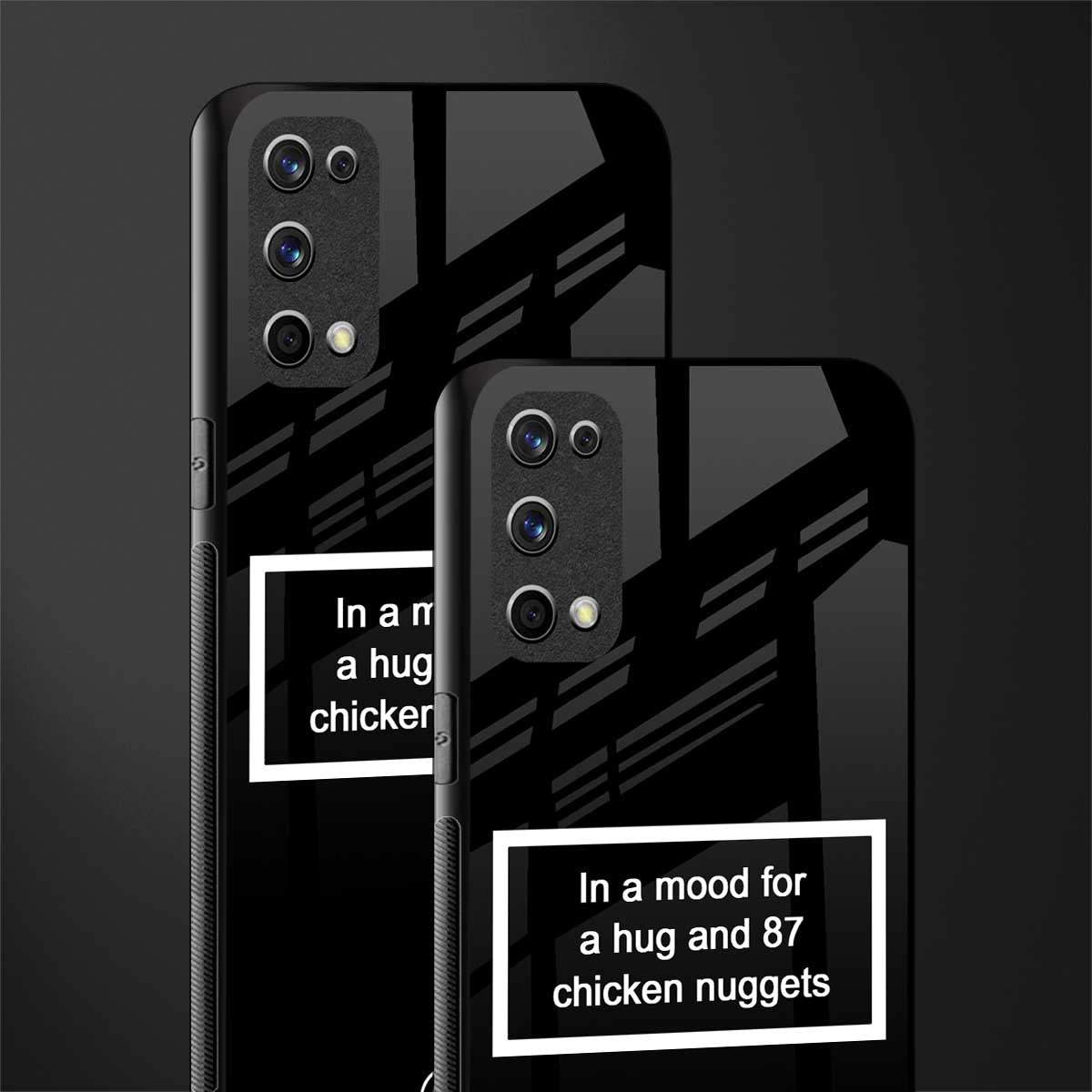 87 chicken nuggets black edition glass case for realme x7 pro image-2