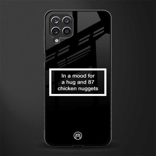 87 chicken nuggets black edition glass case for samsung galaxy a12 image