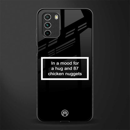 87 chicken nuggets black edition glass case for poco m3 image