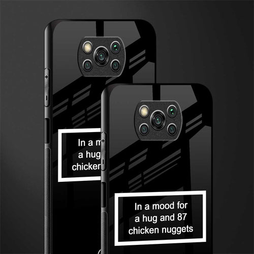 87 chicken nuggets black edition glass case for poco x3 image-2