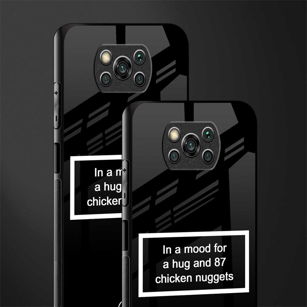 87 chicken nuggets black edition glass case for poco x3 pro image-2