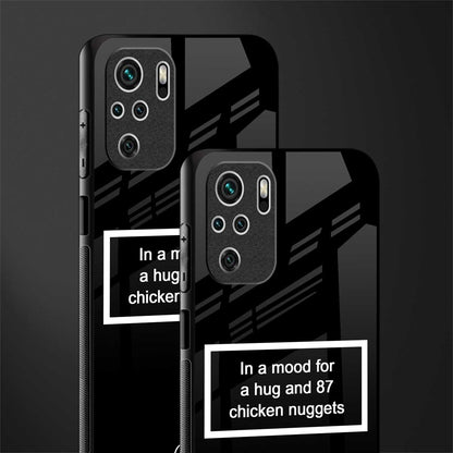 87 chicken nuggets black edition glass case for redmi note 10s image-2