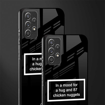 87 chicken nuggets black edition glass case for samsung galaxy a72 image-2
