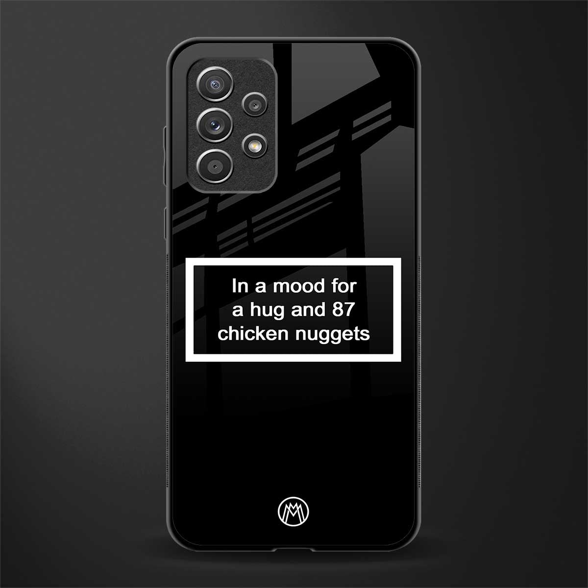 87 chicken nuggets black edition glass case for samsung galaxy a72 image