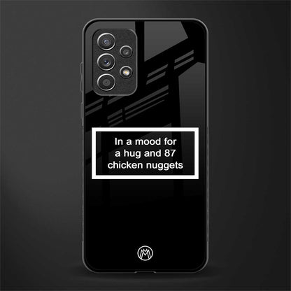 87 chicken nuggets black edition glass case for samsung galaxy a72 image
