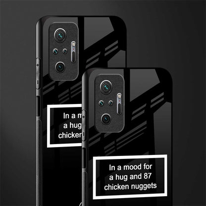 87 chicken nuggets black edition glass case for redmi note 10 pro image-2