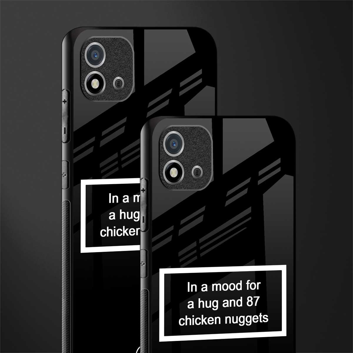 87 chicken nuggets black edition glass case for realme c20 image-2
