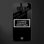 87 chicken nuggets black edition glass case for samsung galaxy note 8 image