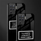 87 chicken nuggets black edition glass case for oppo f19 pro image-2