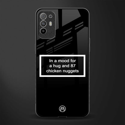 87 chicken nuggets black edition glass case for oppo f19 pro plus image