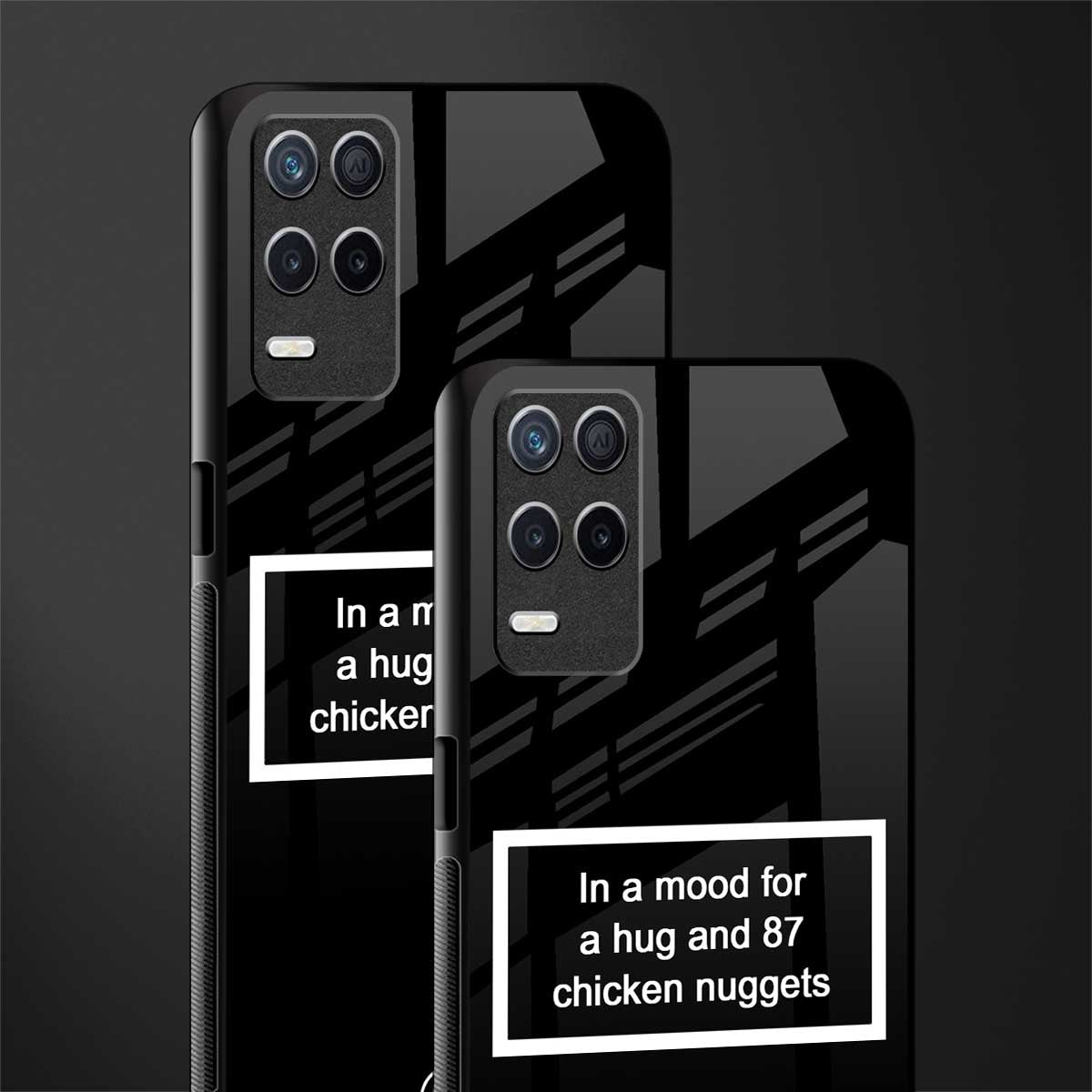 87 chicken nuggets black edition glass case for realme 8s 5g image-2