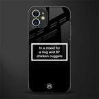 87 chicken nuggets black edition glass case for iphone 12 mini image