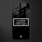 87 chicken nuggets black edition glass case for mi 10t 5g image