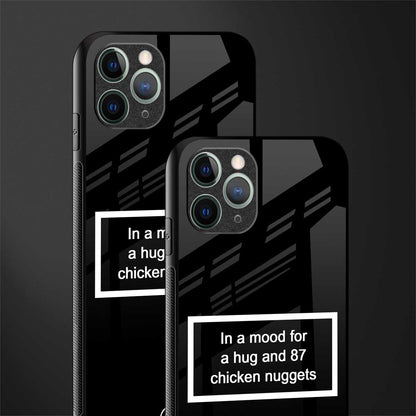 87 chicken nuggets black edition glass case for iphone 11 pro image-2