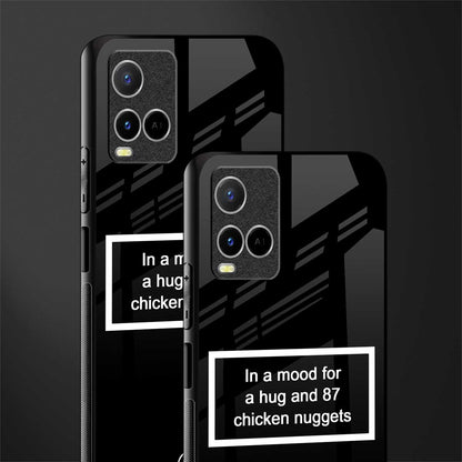 87 chicken nuggets black edition glass case for vivo y21s image-2