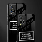87 chicken nuggets black edition glass case for vivo y21t image-2