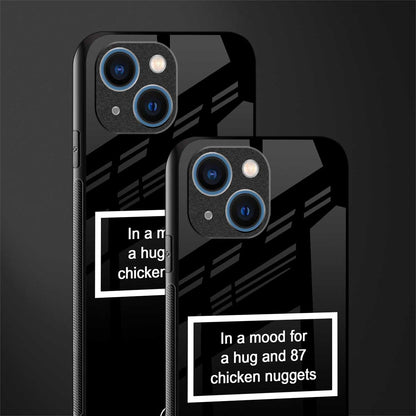 87 chicken nuggets black edition glass case for iphone 13 mini image-2