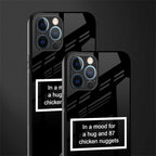 87 chicken nuggets black edition glass case for iphone 12 pro max image-2
