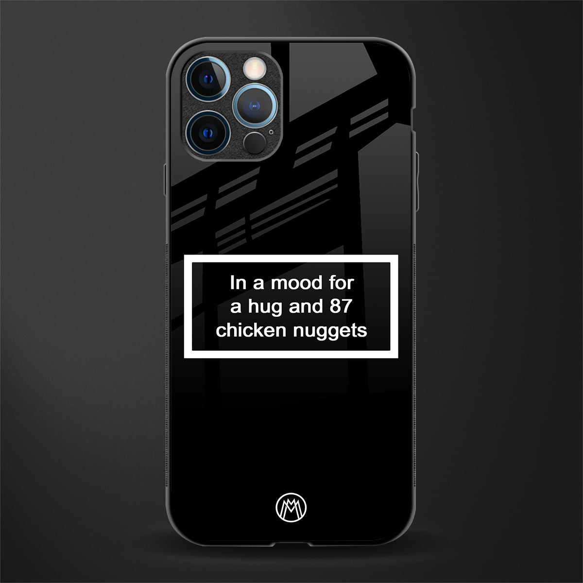 87 chicken nuggets black edition glass case for iphone 12 pro max image