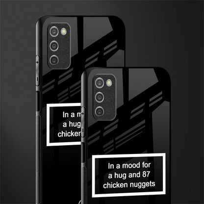 87 chicken nuggets black edition glass case for samsung galaxy a03s image-2